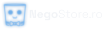 NegoStore logo orizontal pentru modul intunecat