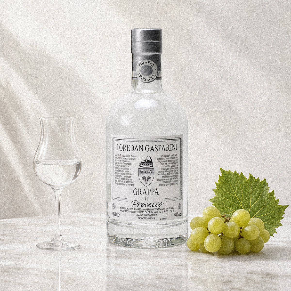 Grappa di Prosecco Loredan Gasparini, 40%, 0.7L-2