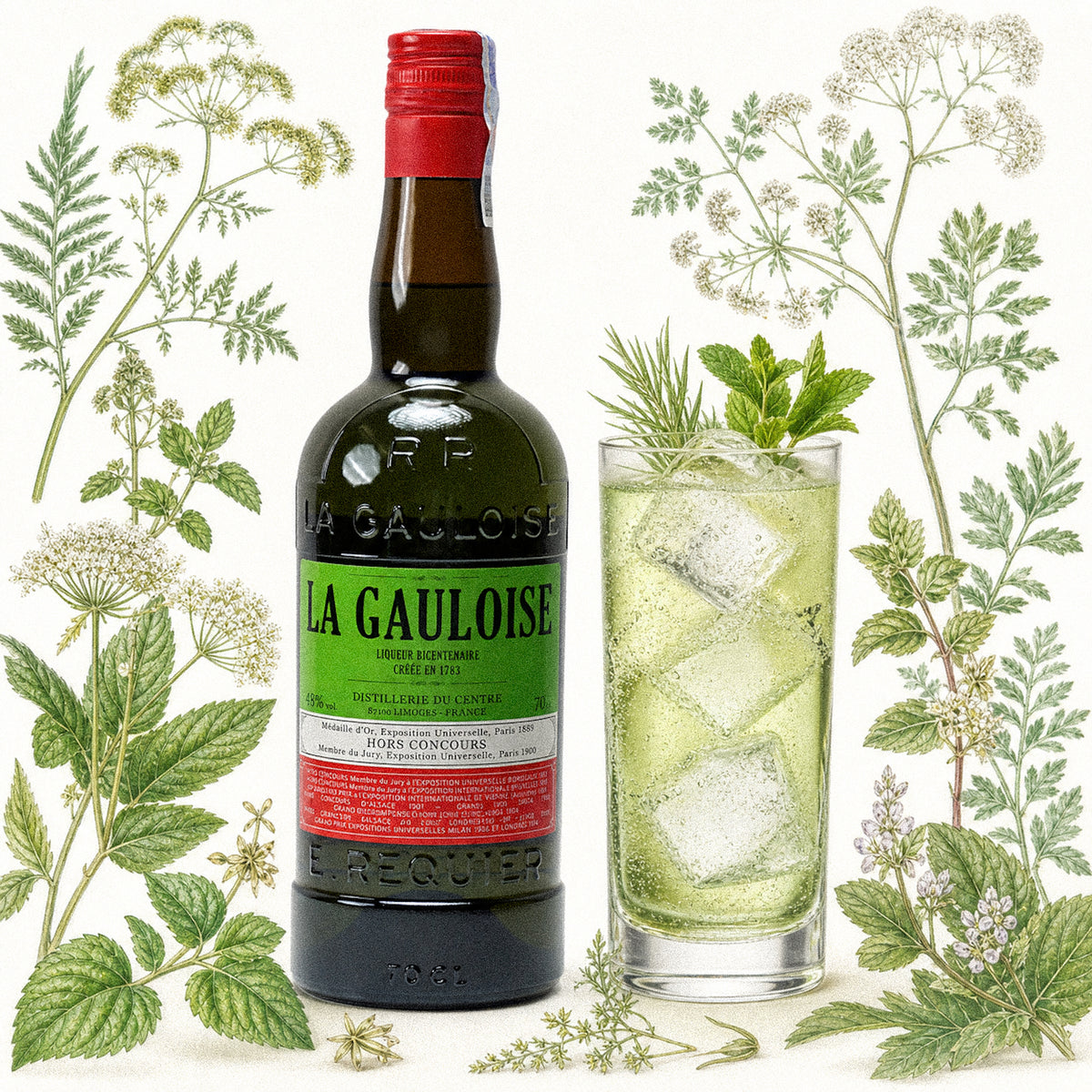 La Gauloise Verte Green, 48%, 0.7L