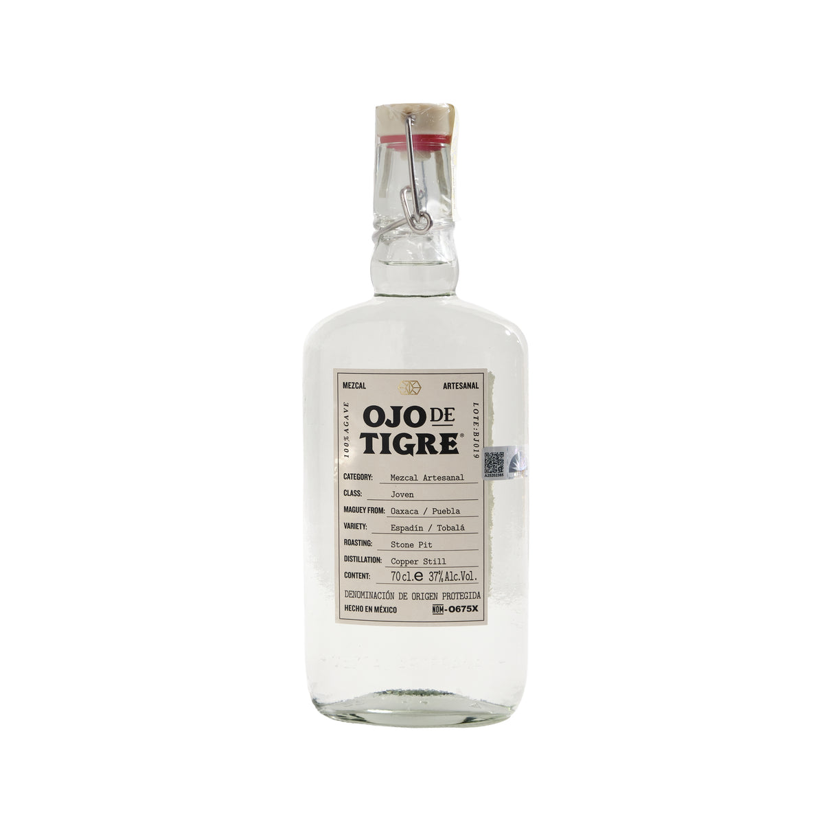 Ojo de Tigre Mezcal Espadin-Tobala Joven, 37%, 0.7L