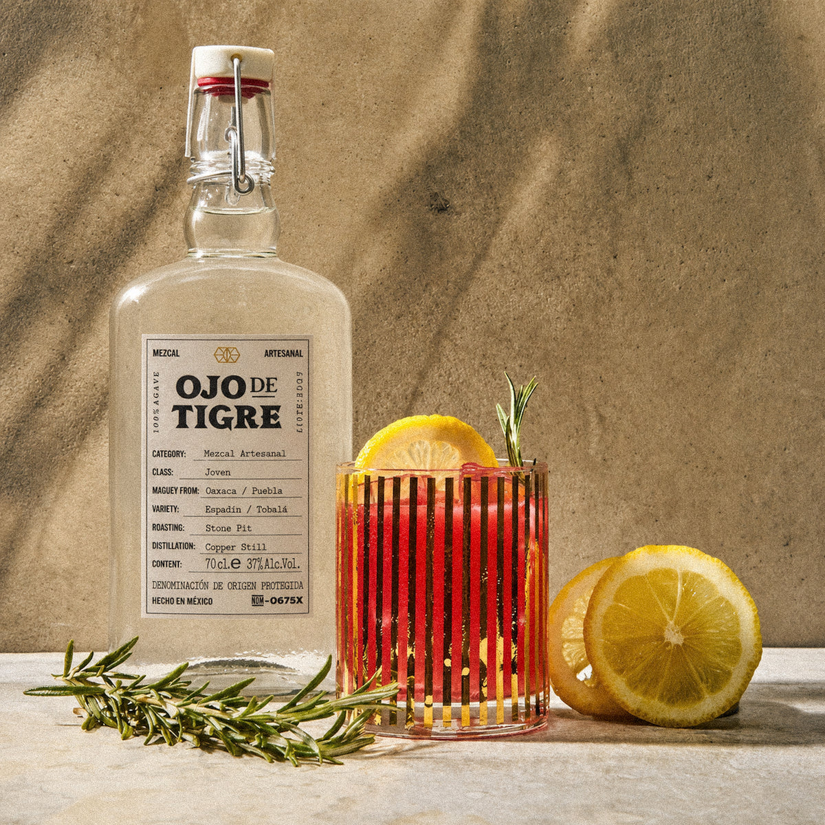Ojo de Tigre Mezcal Espadin-Tobala Joven, 37%, 0.7L-zoom-3