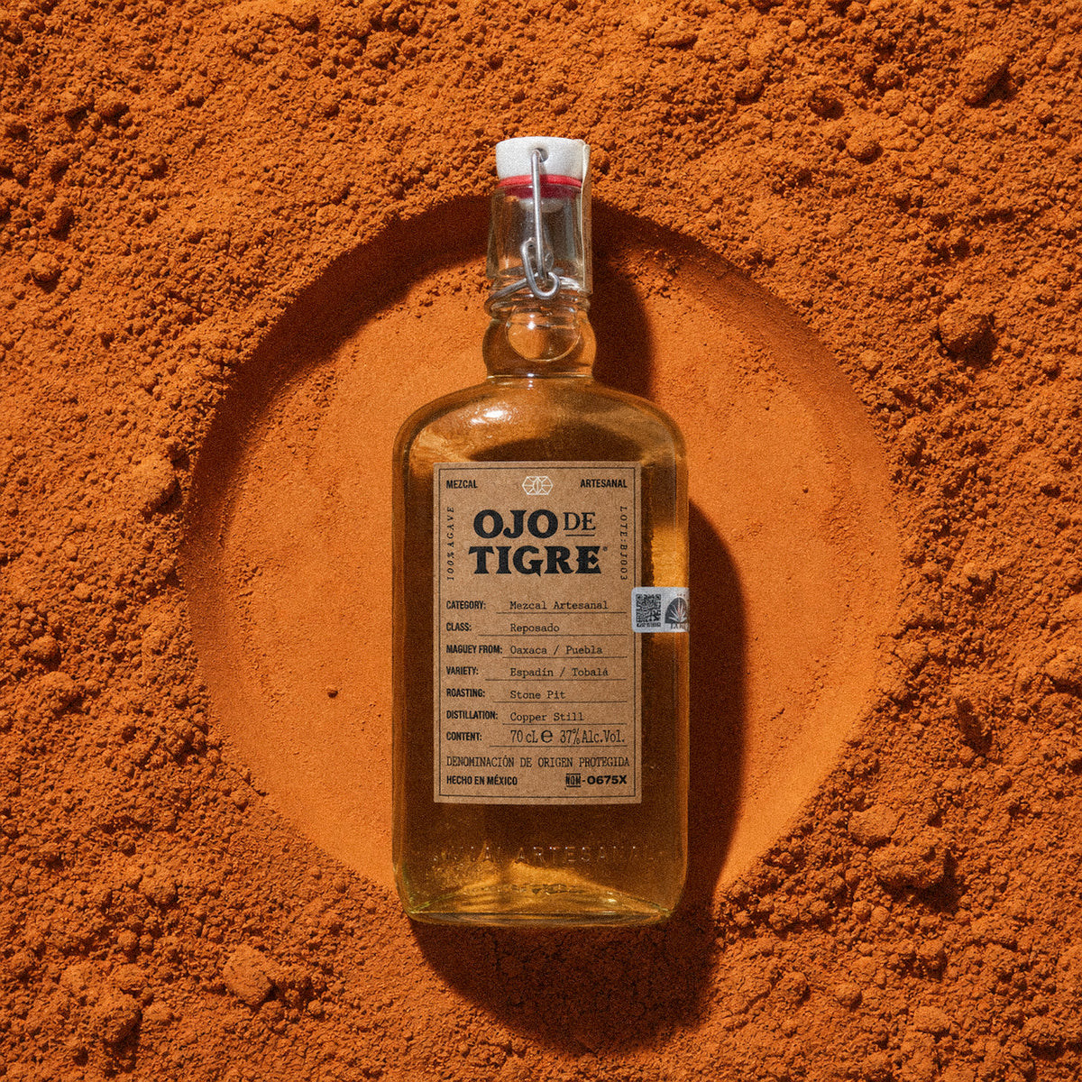Ojo de Tigre Mezcal Espadin-Tobala Reposado, 37%, 0.7L-2