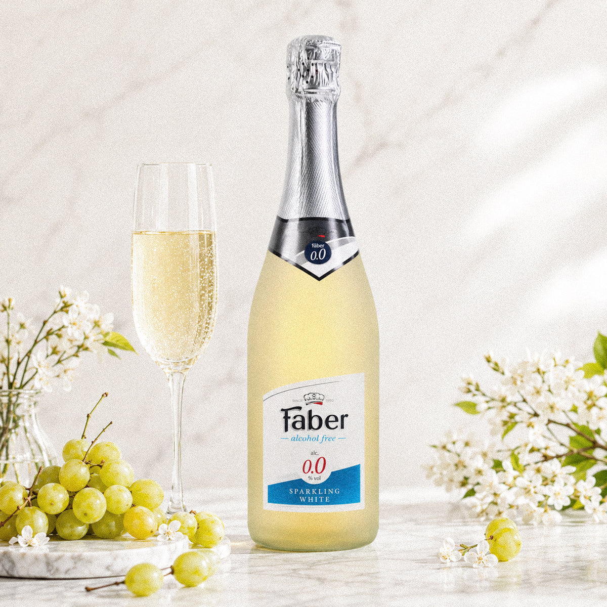 Faber Sparkling Zero White Wine, 0.75L-zoom-2